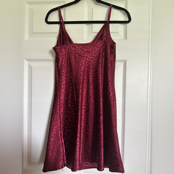 Burgundy Cowl Neck Dress - Picture 2 of 2